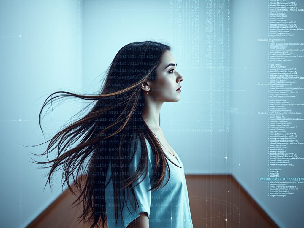 Glitch Photography: Woman in a Digital Reality