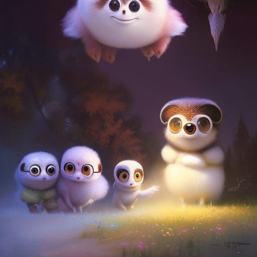 Sloth family - AI Generated Artwork - NightCafe Creator