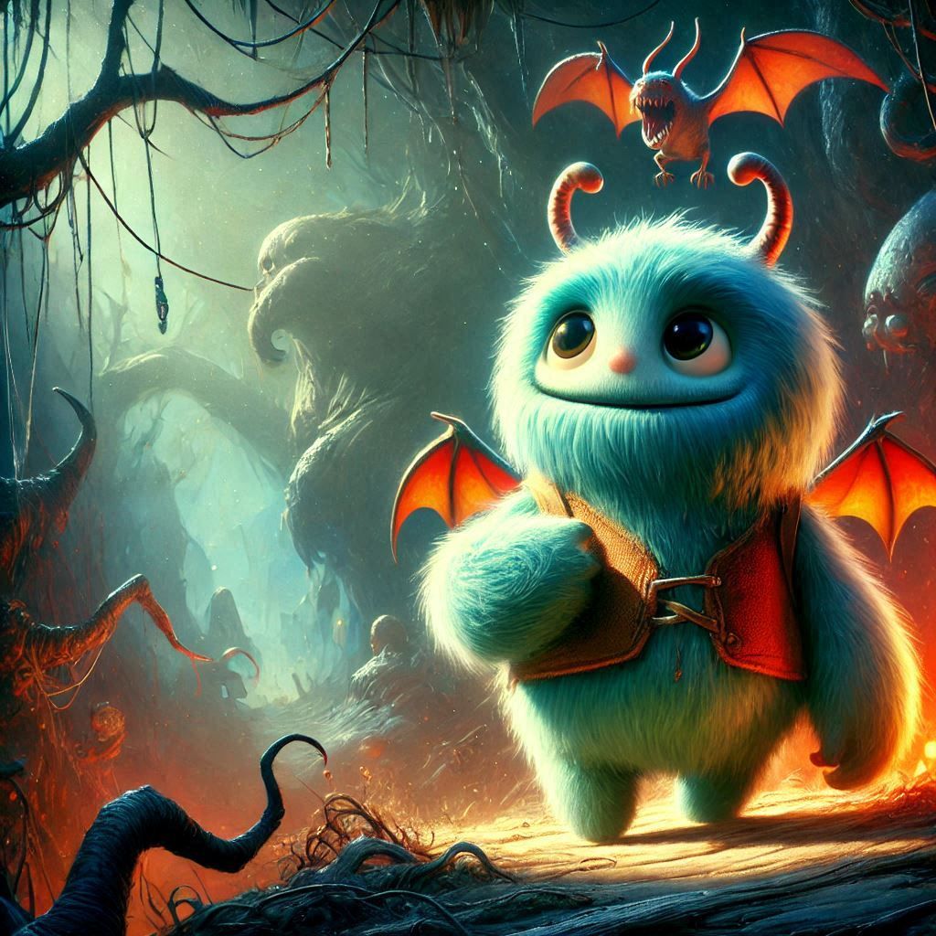 adorable fairy-tale fantasy creature portrait..