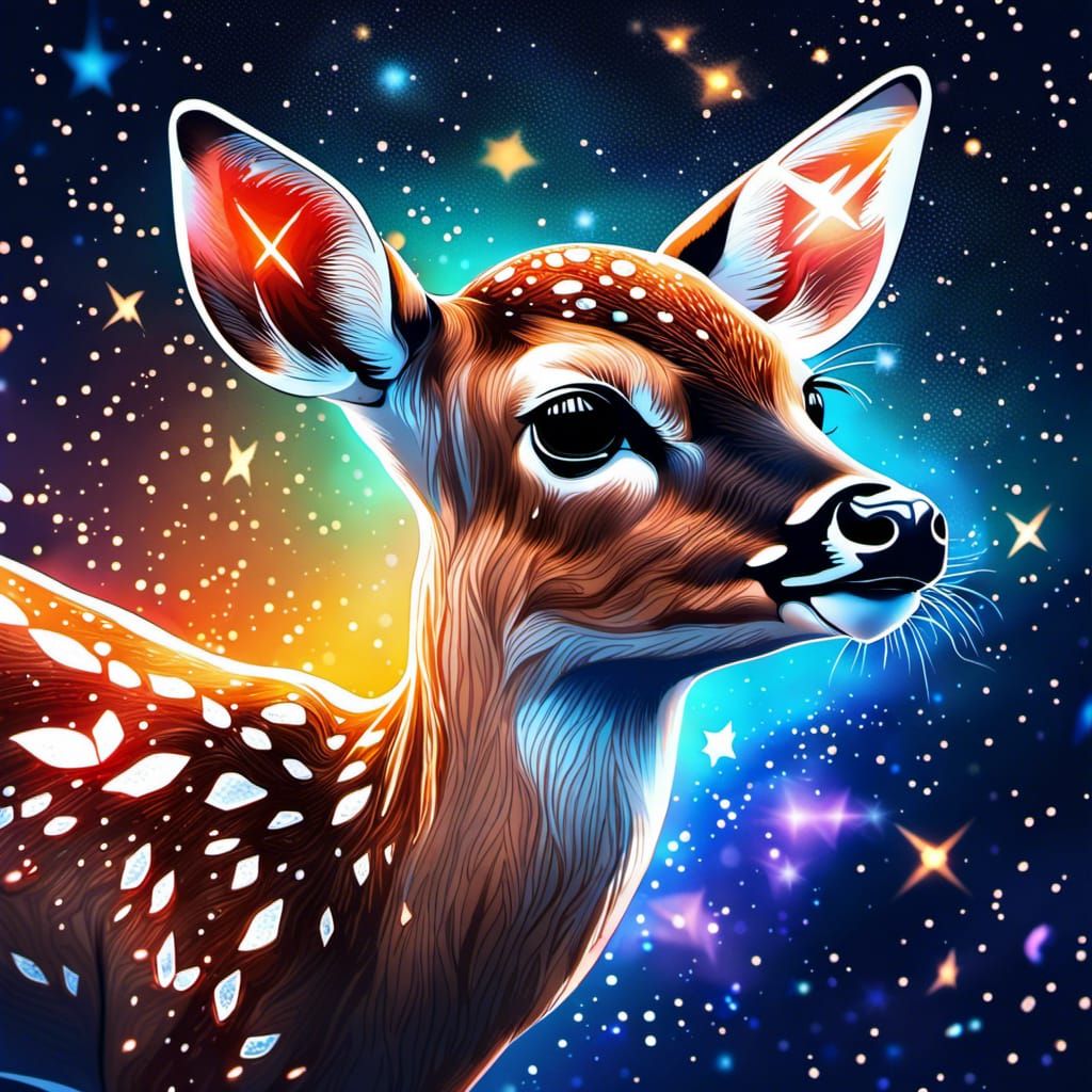 Fawn Starry Sky AI Generated Artwork NightCafe Creator