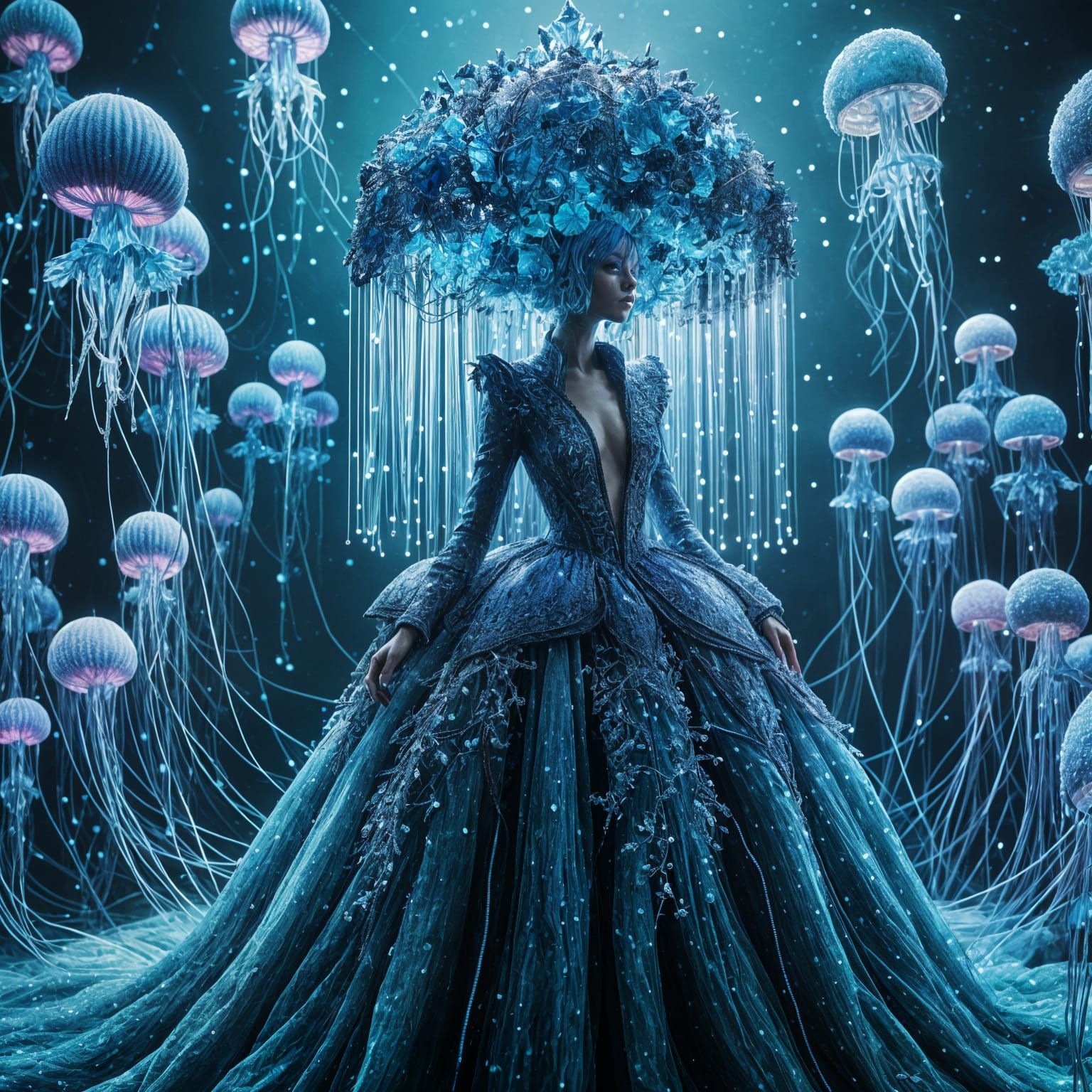 Azure Abyssal Couture