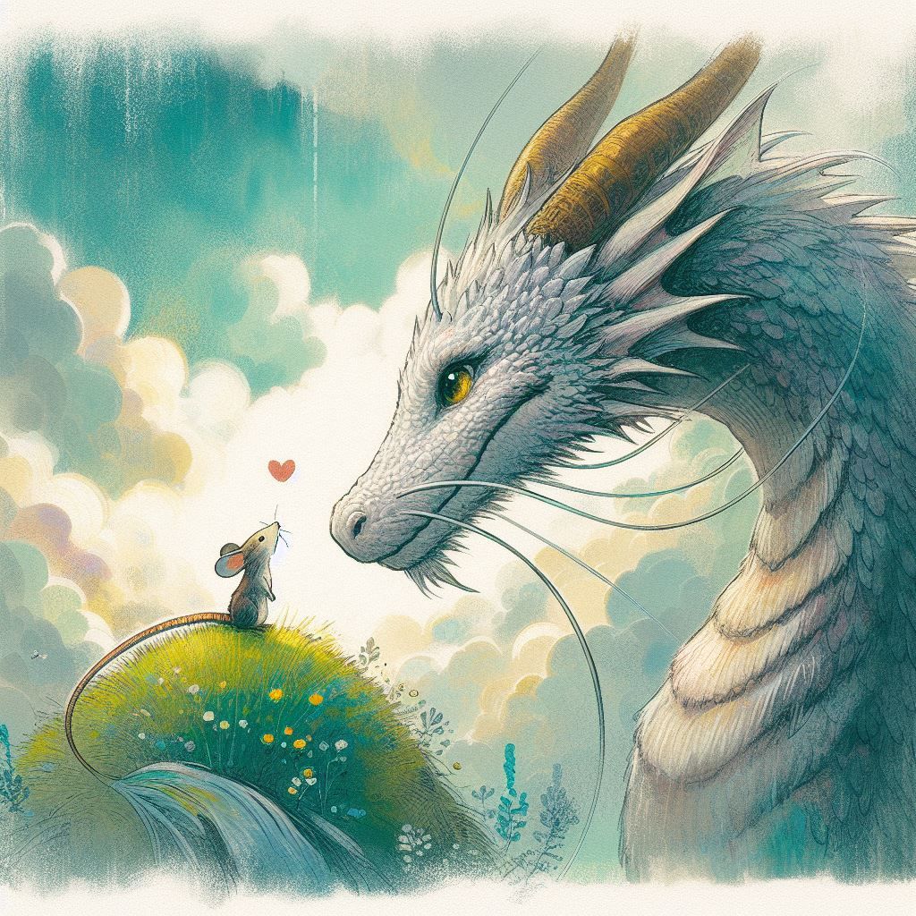 Big Dragon loves her little mouse