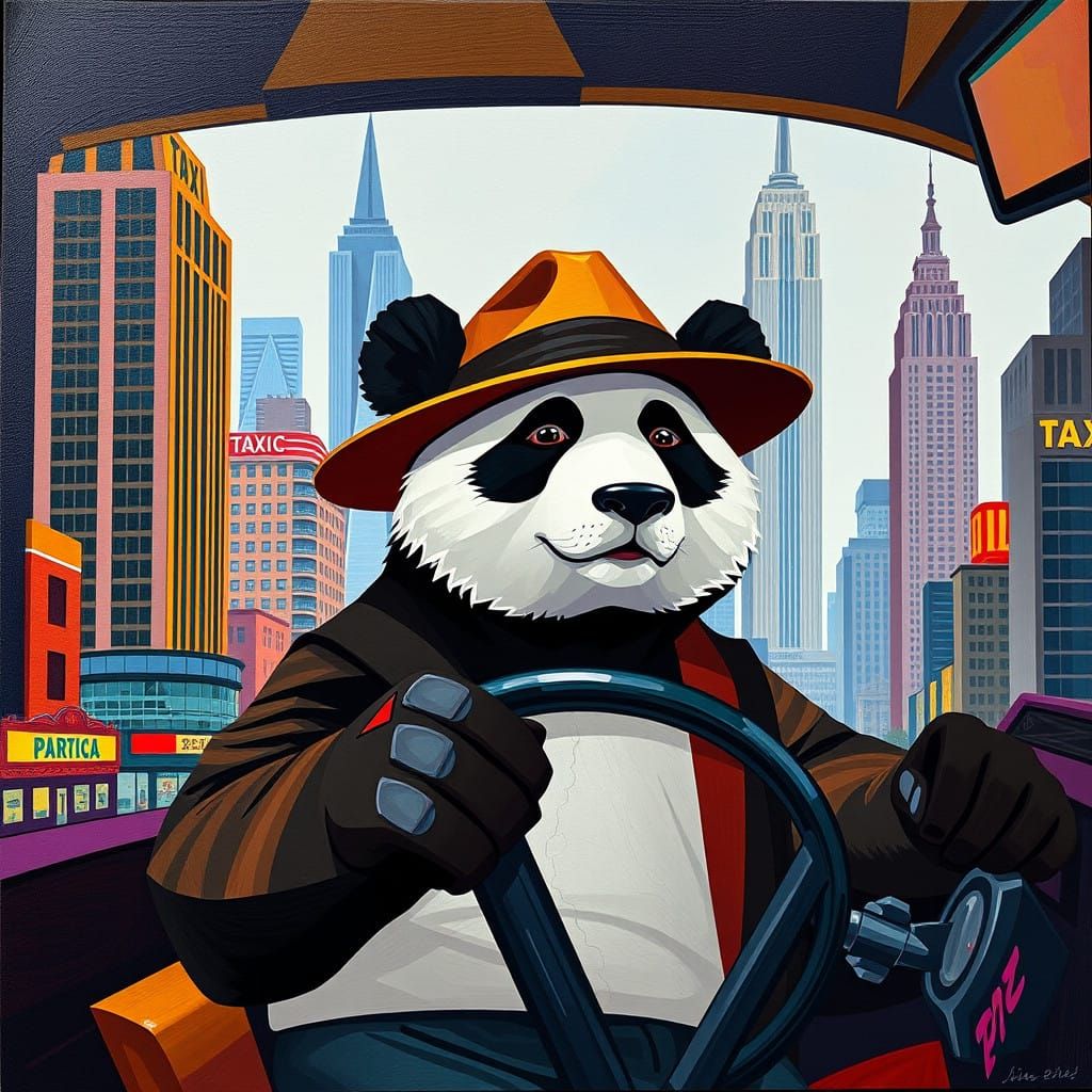 Panda Taxi driver in ohio - Panda Taxi Driver in Futuristic ...