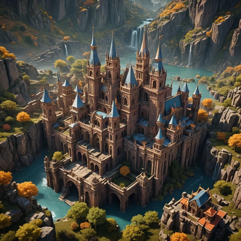 Fantastical Matte Painting in Unreal Engine Style