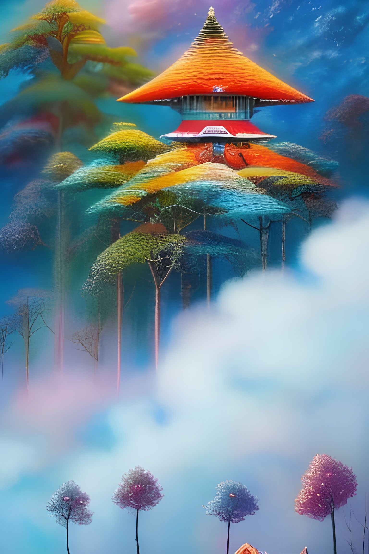 Fantasy Treehouse: Autumn to Winter Landscape