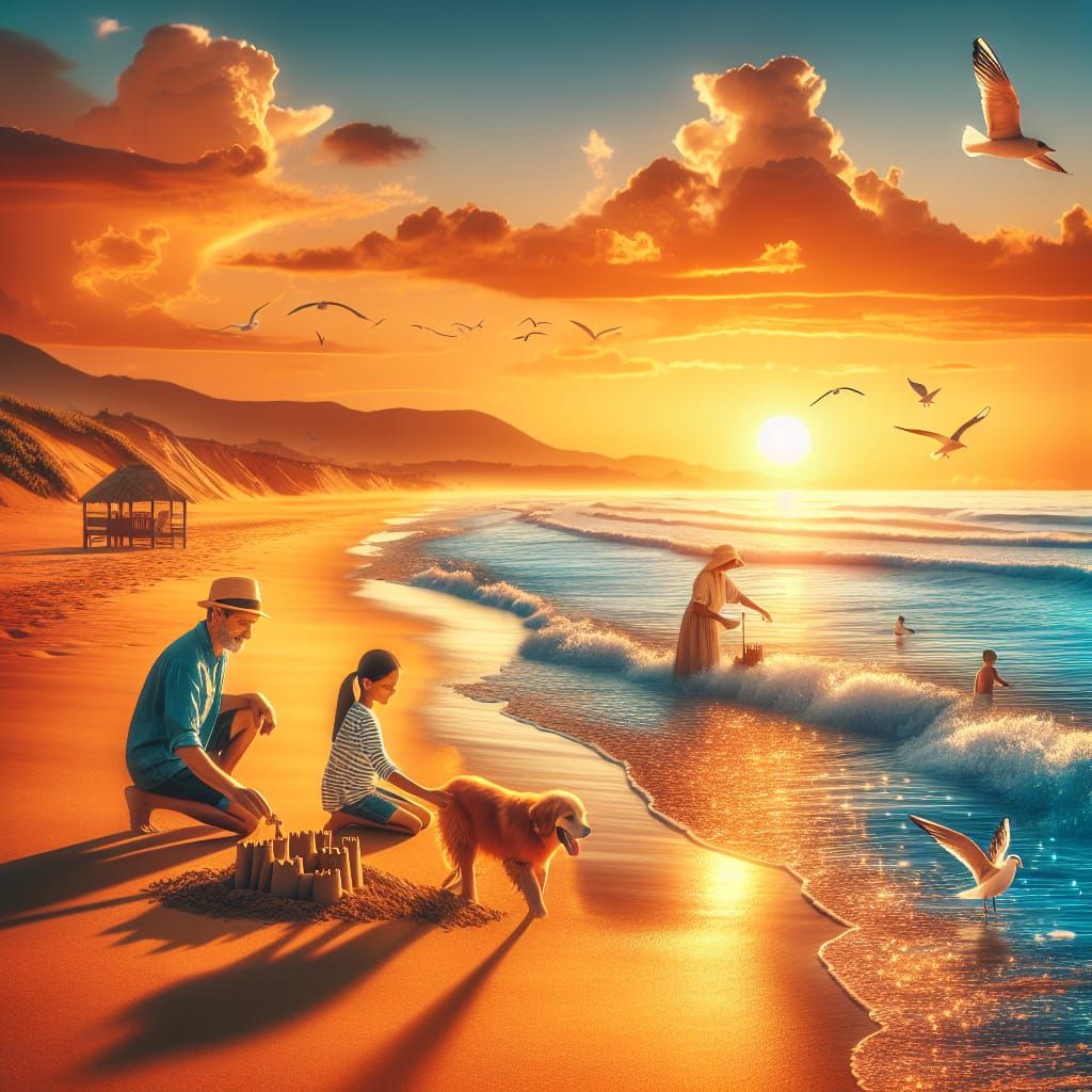 on the beach