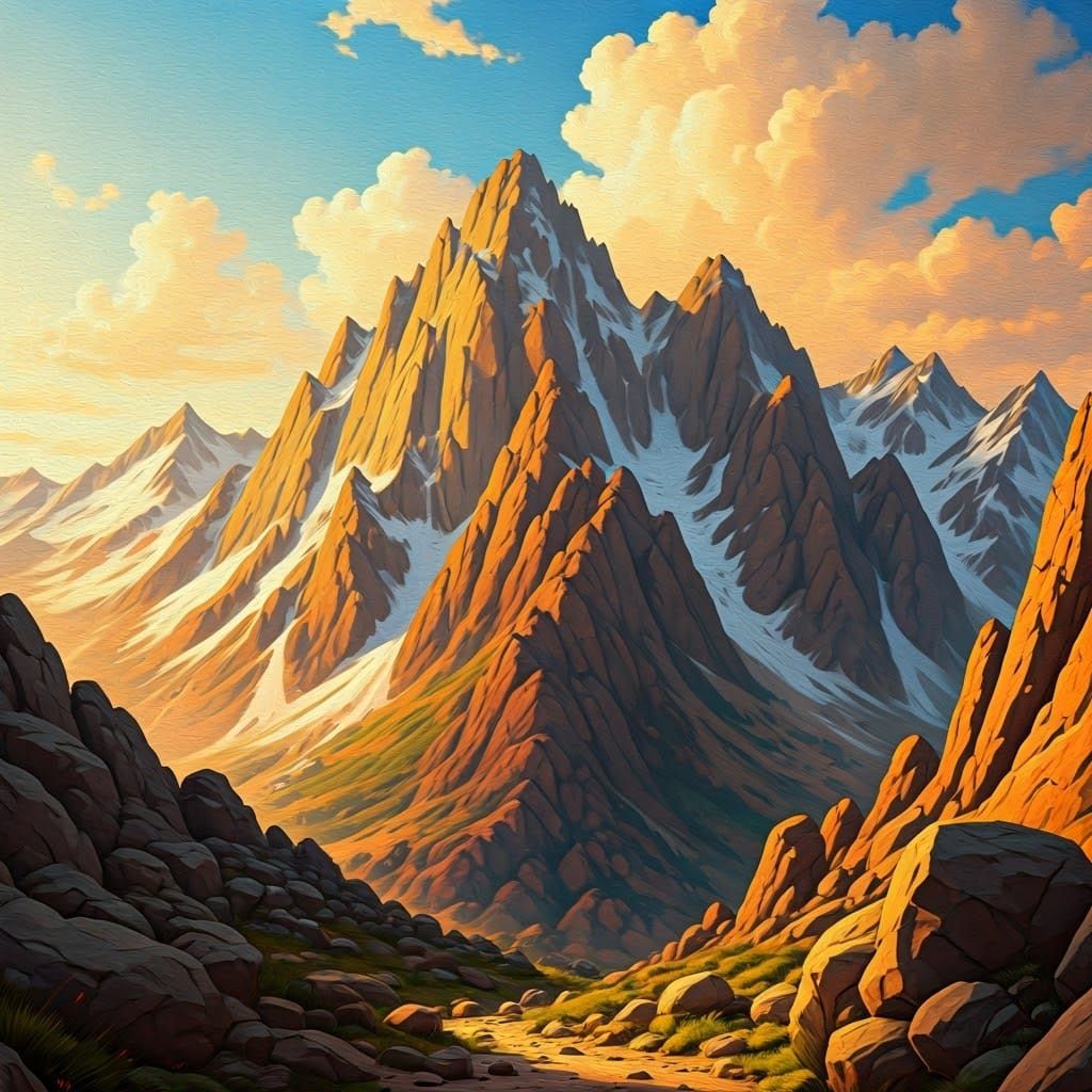 Mount Sinai Landscape in Romantic Style