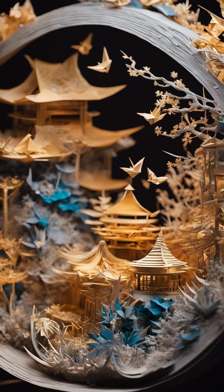 origami japanese fantasy world