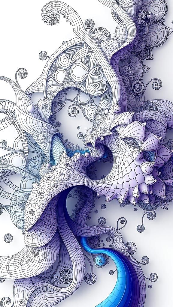 Celestial Celebration in Vibrant Fractal Style