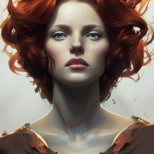 Redhead Queen Portrait - AI Generated Artwork - NightCafe Creator