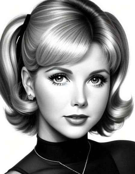 Olivia Newton-John / 40s aesthetic / bw