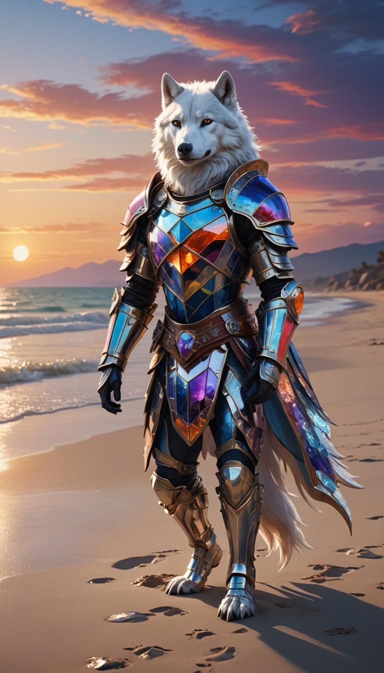 White Wolf Knight, the guardian of the beach