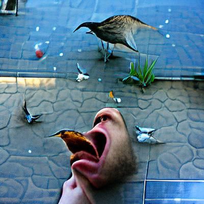 A bird craps into your mouth the moment you step outside bec...