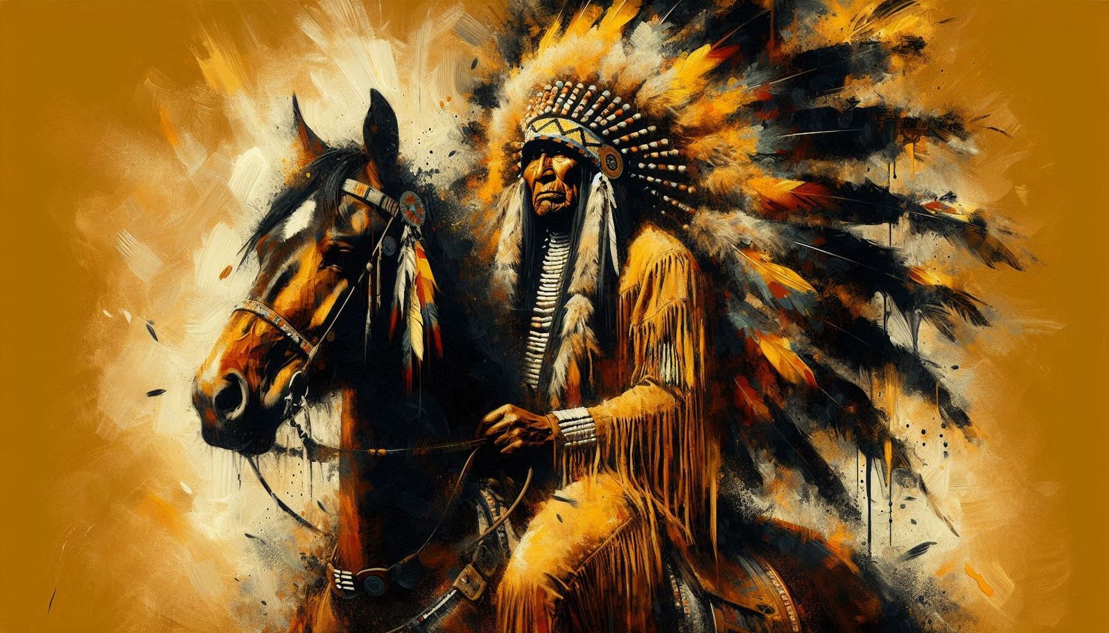 Native American chief  by @Gumnut