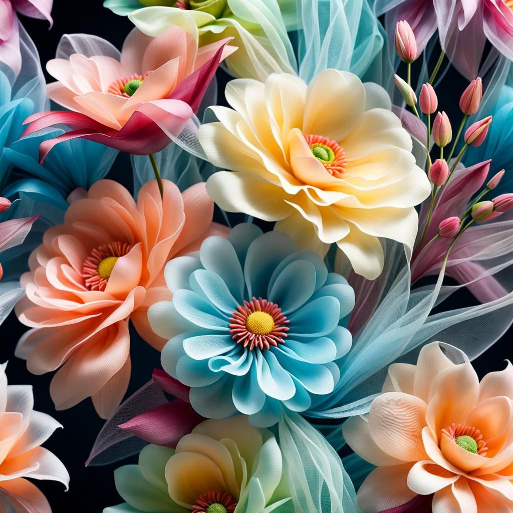 Handcrafted Tulle Flowers