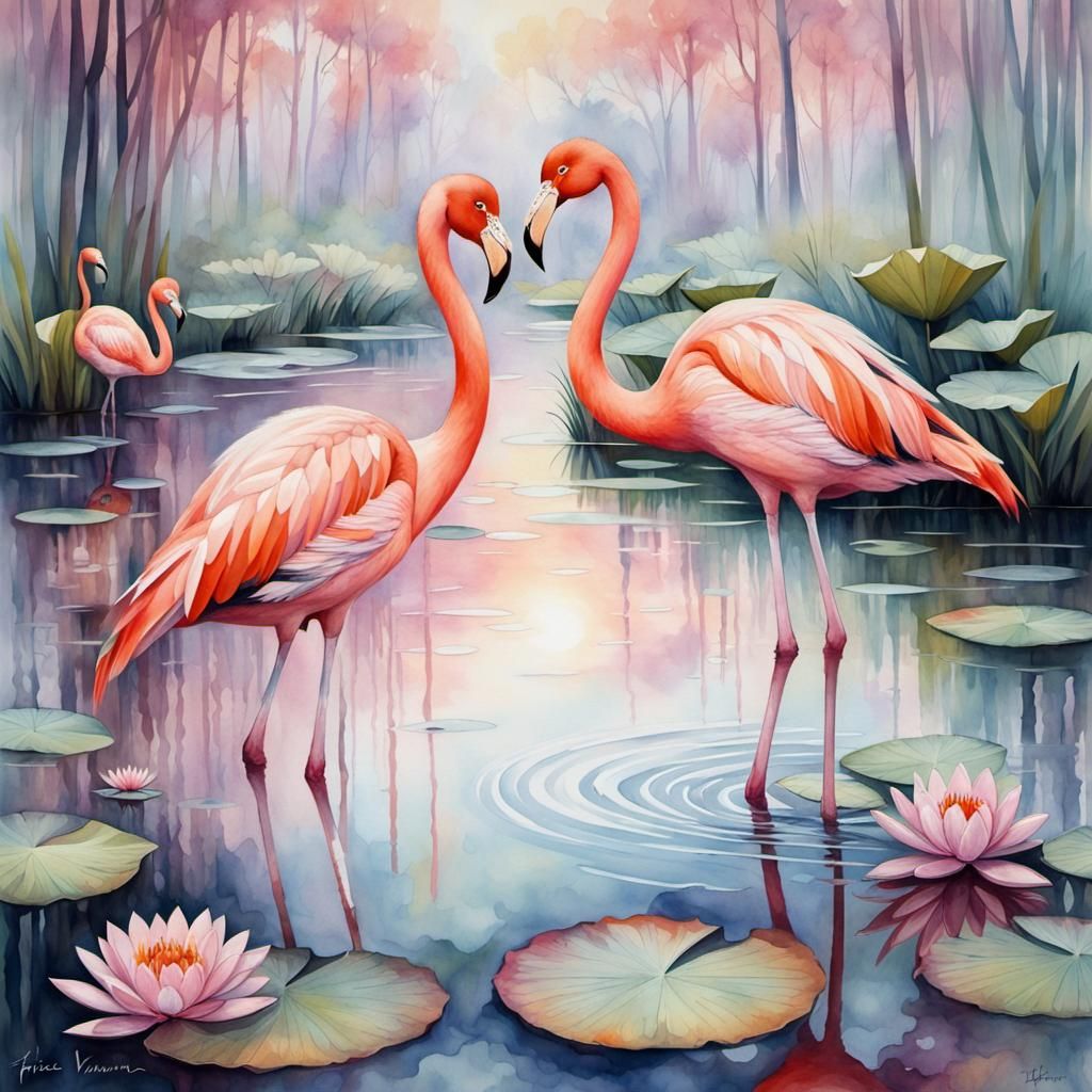 Flamingo Dreams  by @Shywolf