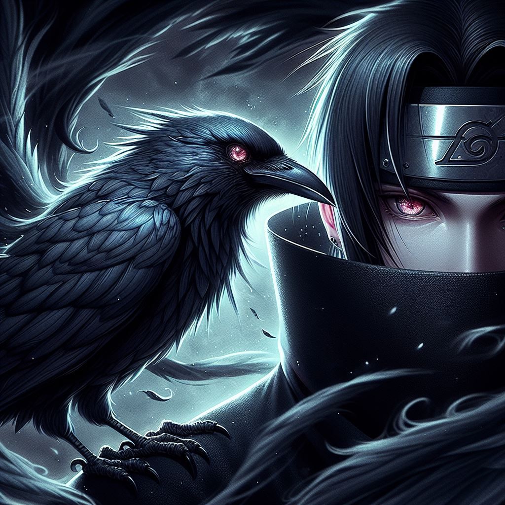 Itachi and the Crow - AI Generated Artwork - NightCafe Creator