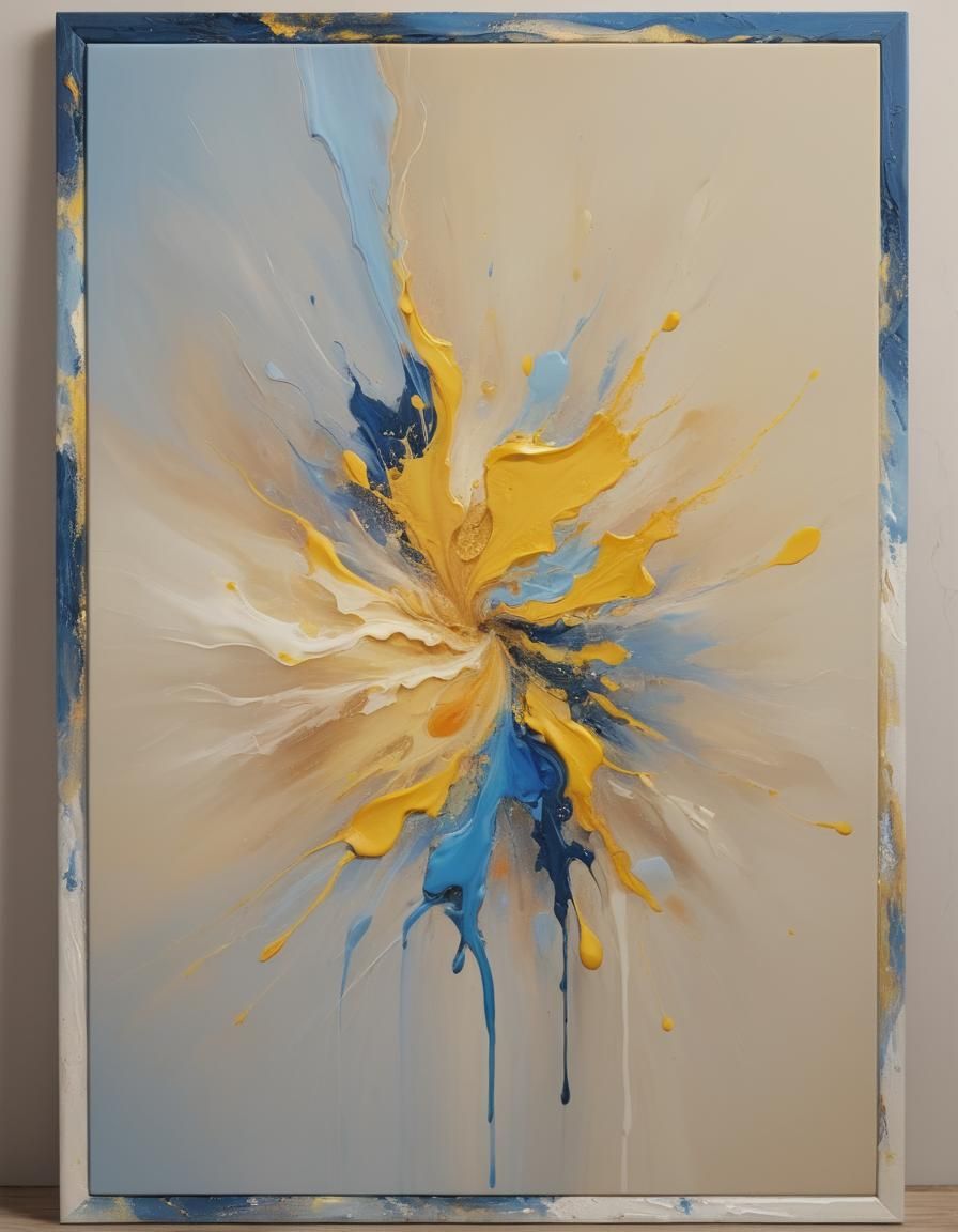 Vibrant color abstract painting