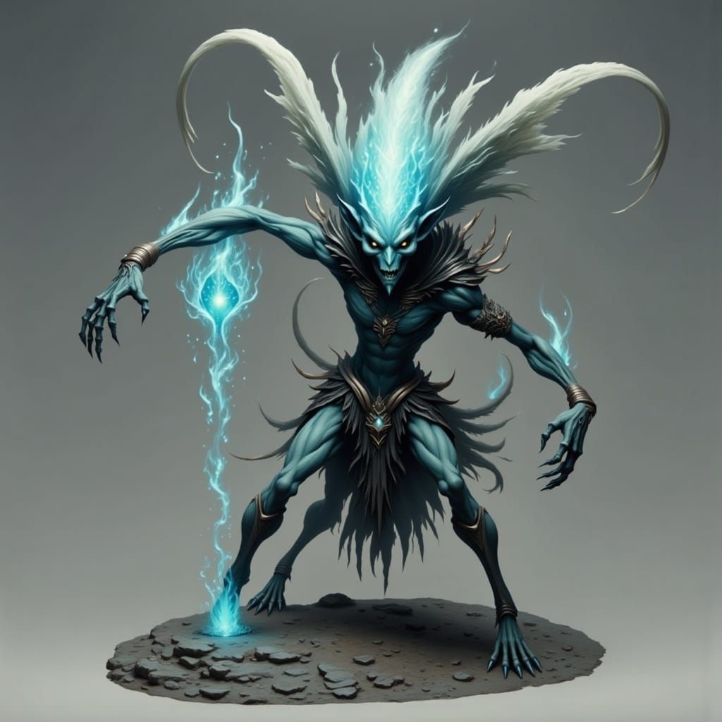 Mineral fae creature <lora:Wisps Flux:1.0> 