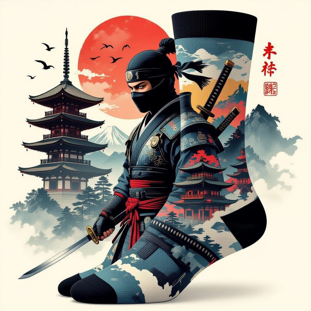 Ninja čarape.  by @Munja-2