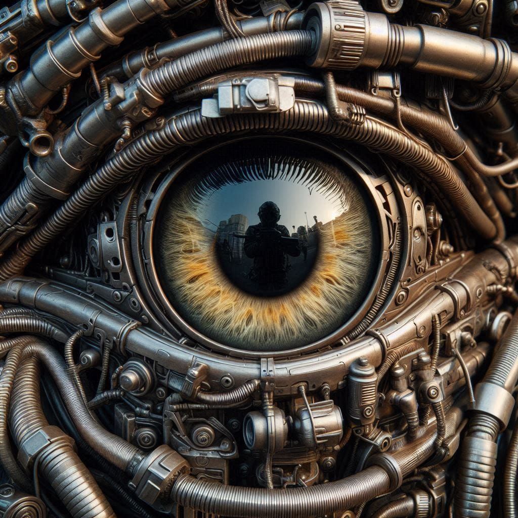 The reflection in the eye