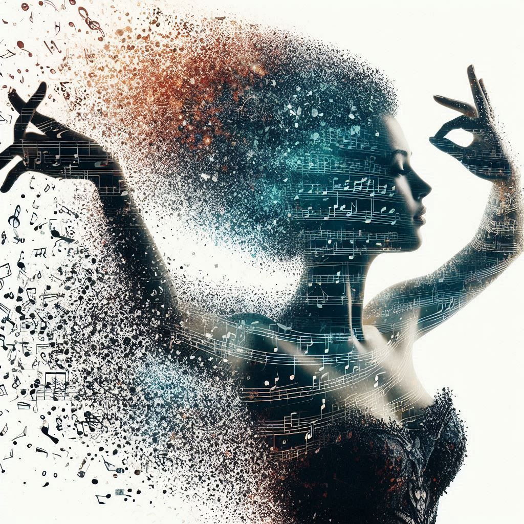 double exposure beautiful fantasy DALL-E 3 portrait landscap...