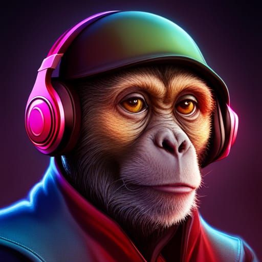 Monkey Music - Ai Generated Artwork - Nightcafe Creator