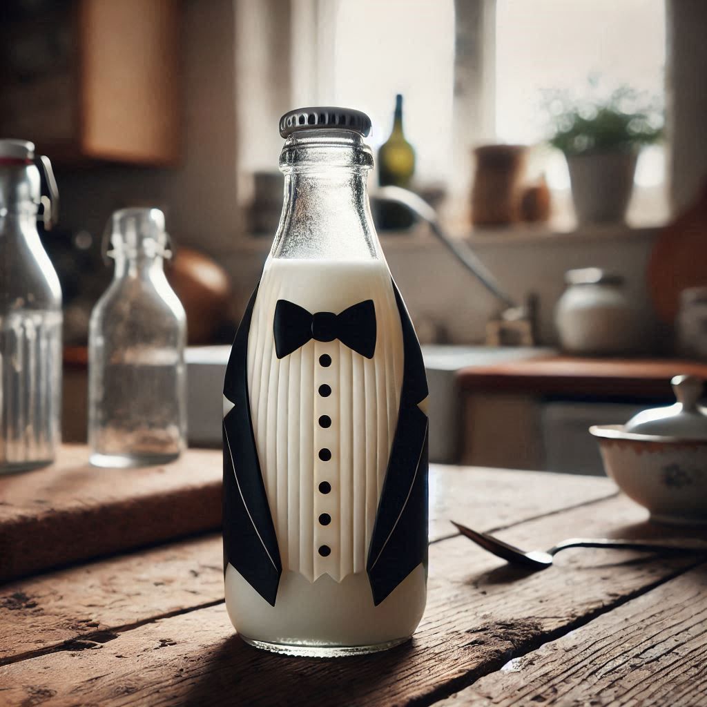 Classy Milk Bottle Glass
