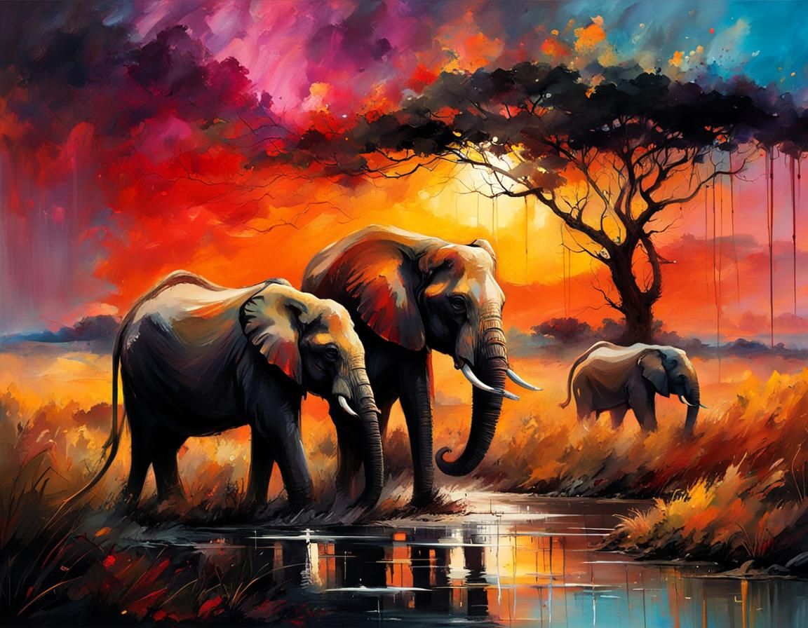 Gentle African Giants  by @BreezyDawn