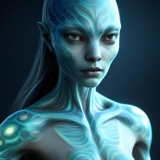 female alien - AI Generated Artwork - NightCafe Creator