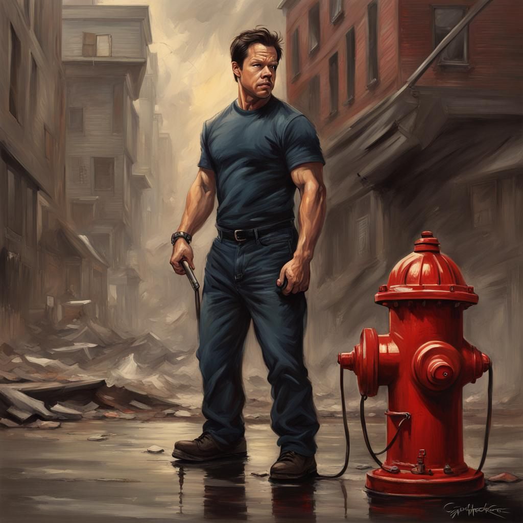 mark wahlberg as fire hydrant