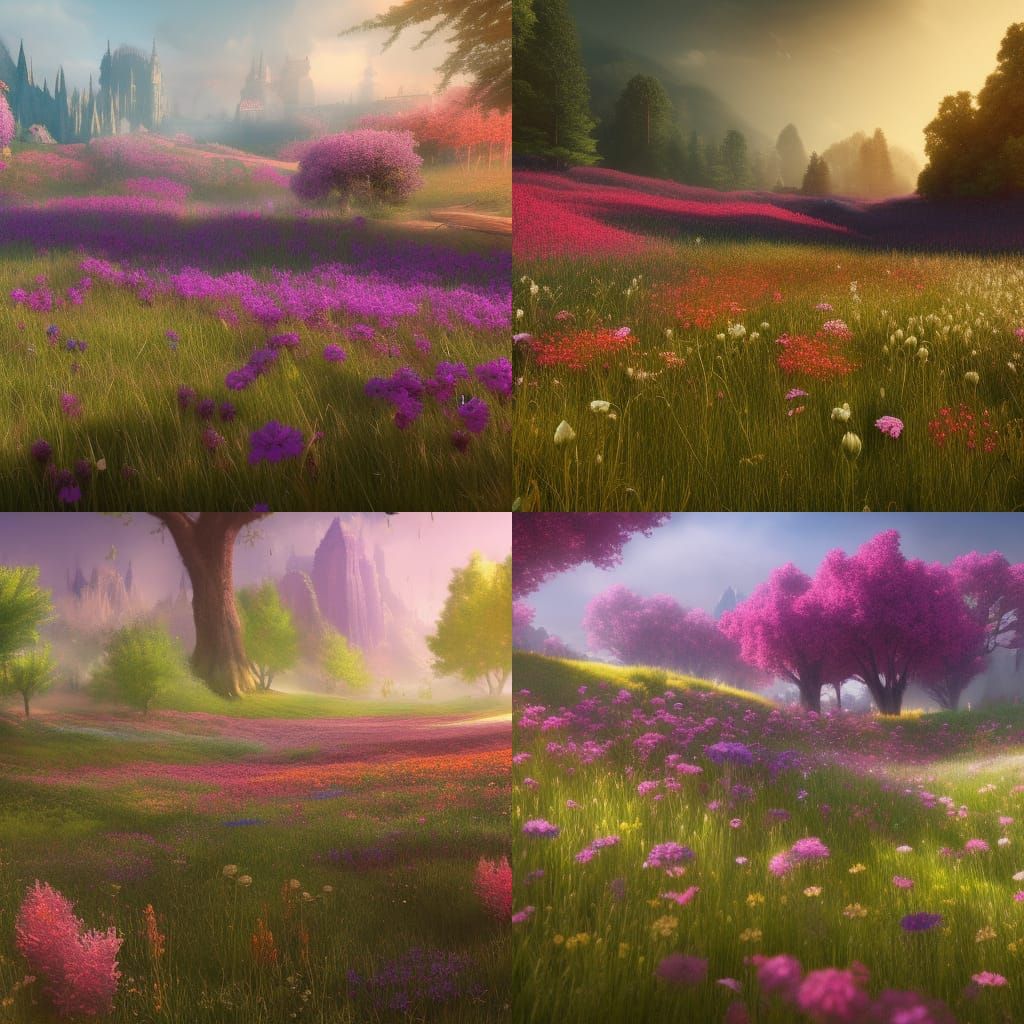 Beautiful flower meadow