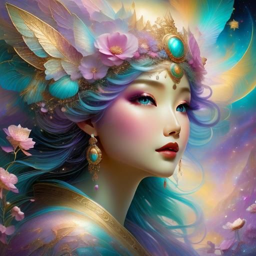 Colorful swirling dreams; Cloud background with abstract mov...