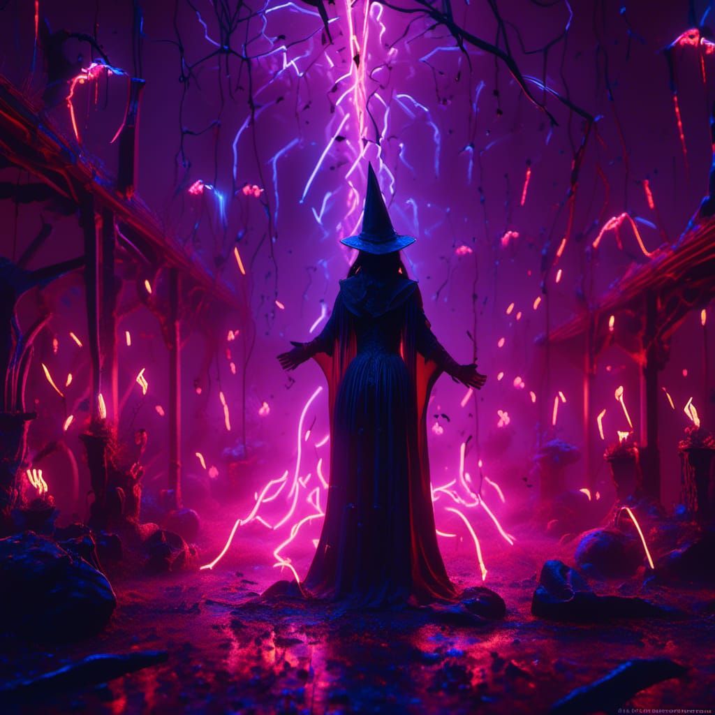 Witch Flowing With Power