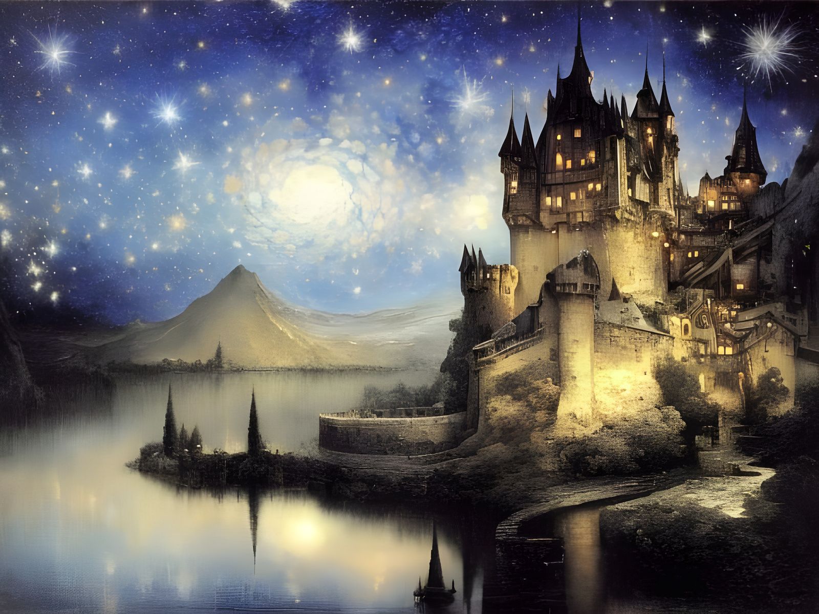 Starry Night Castle  by @SirHeckerich