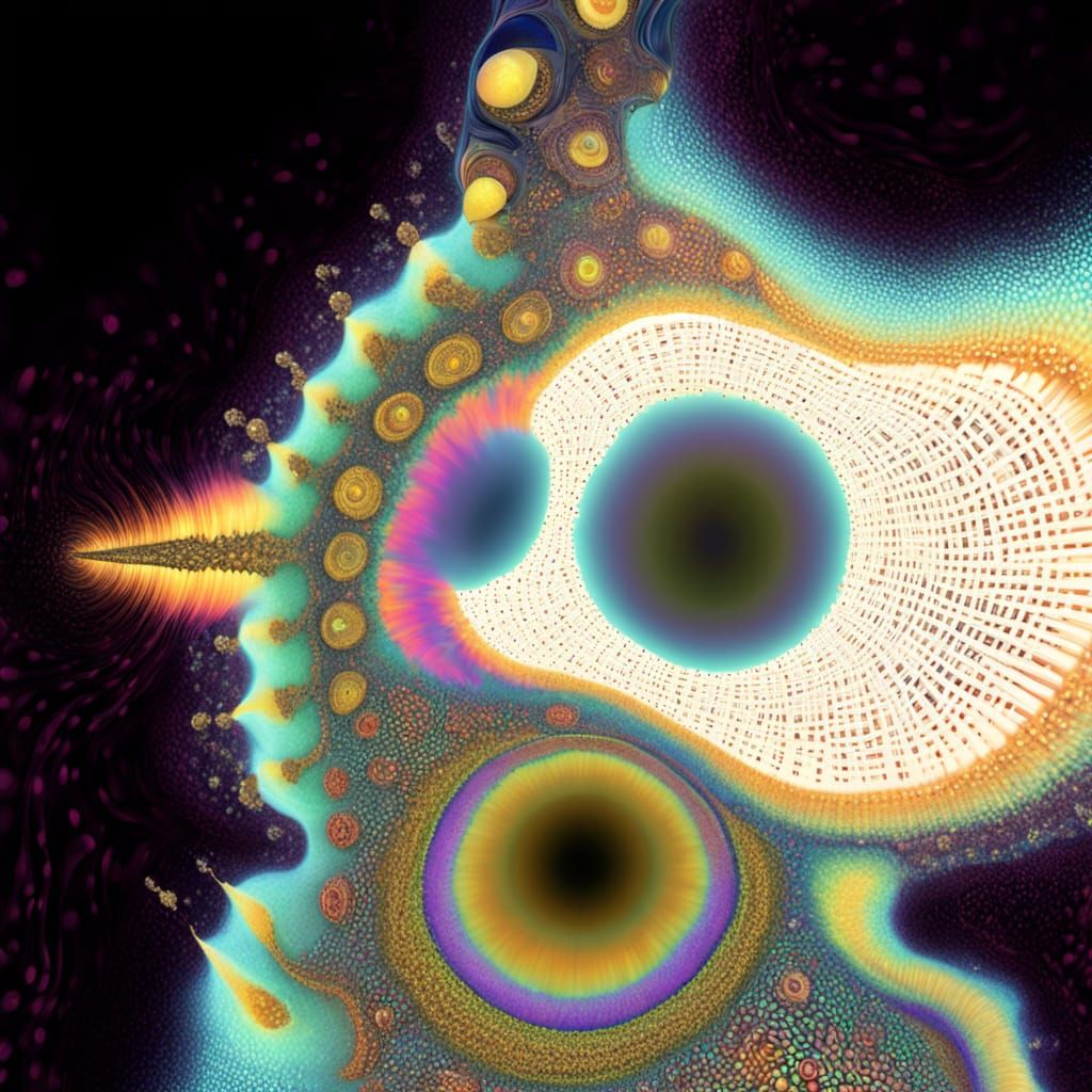  Geometric abstract art. Close up. Poly tops intersect. Kaleidoscopic pattern. Iridescent colors. Glowing lines. Neon lights. High contrast....