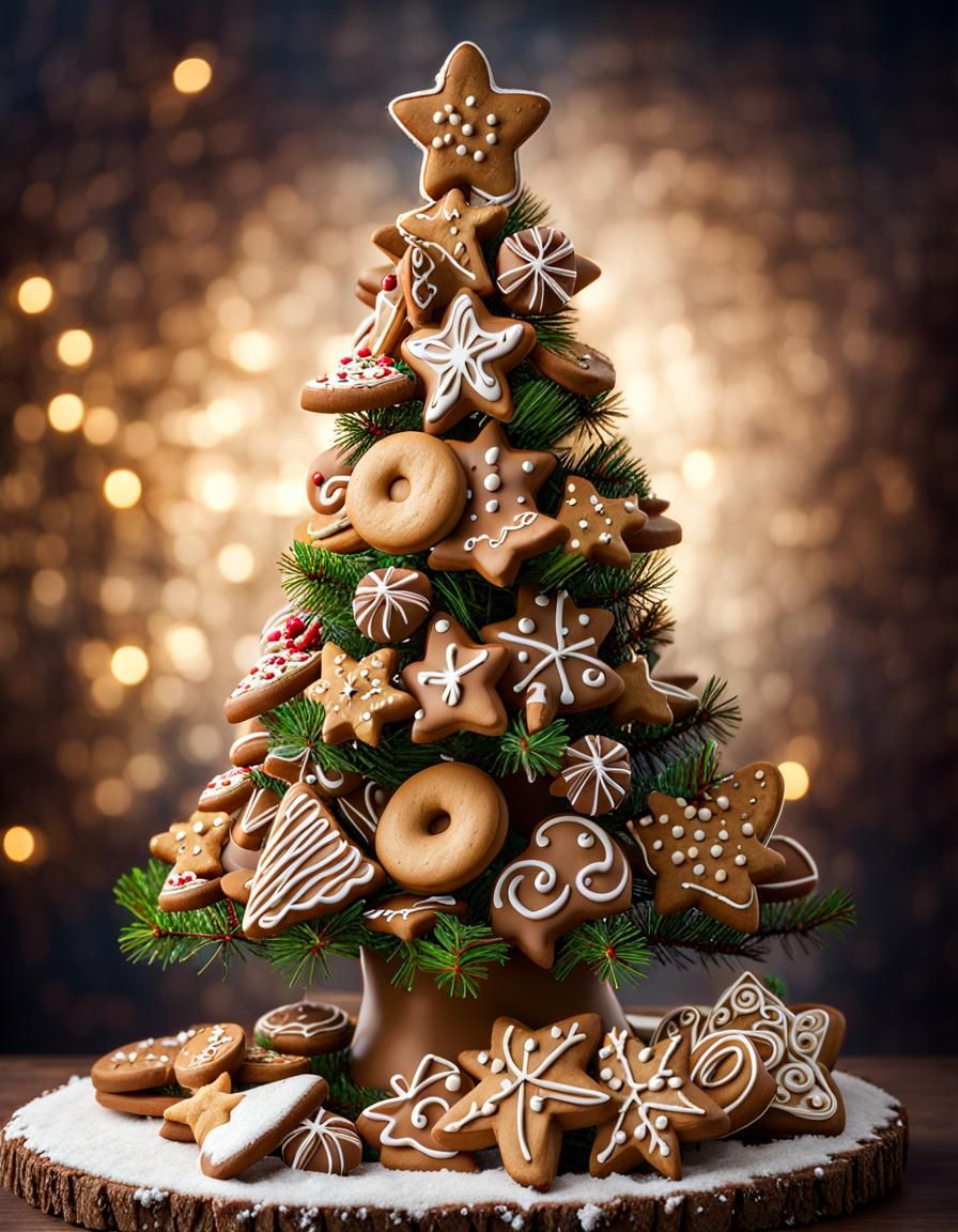 Christmas gingerbread tree