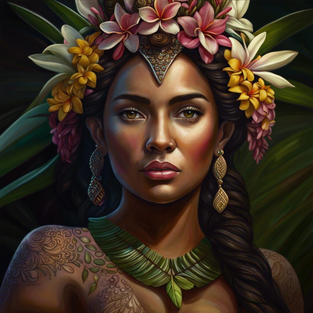 Hawaiian Queen - AI Generated Artwork - NightCafe Creator