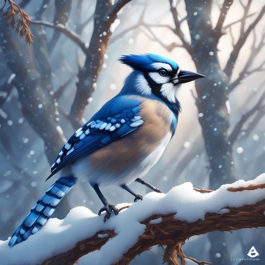 Blue Jay - AI Generated Artwork - NightCafe Creator