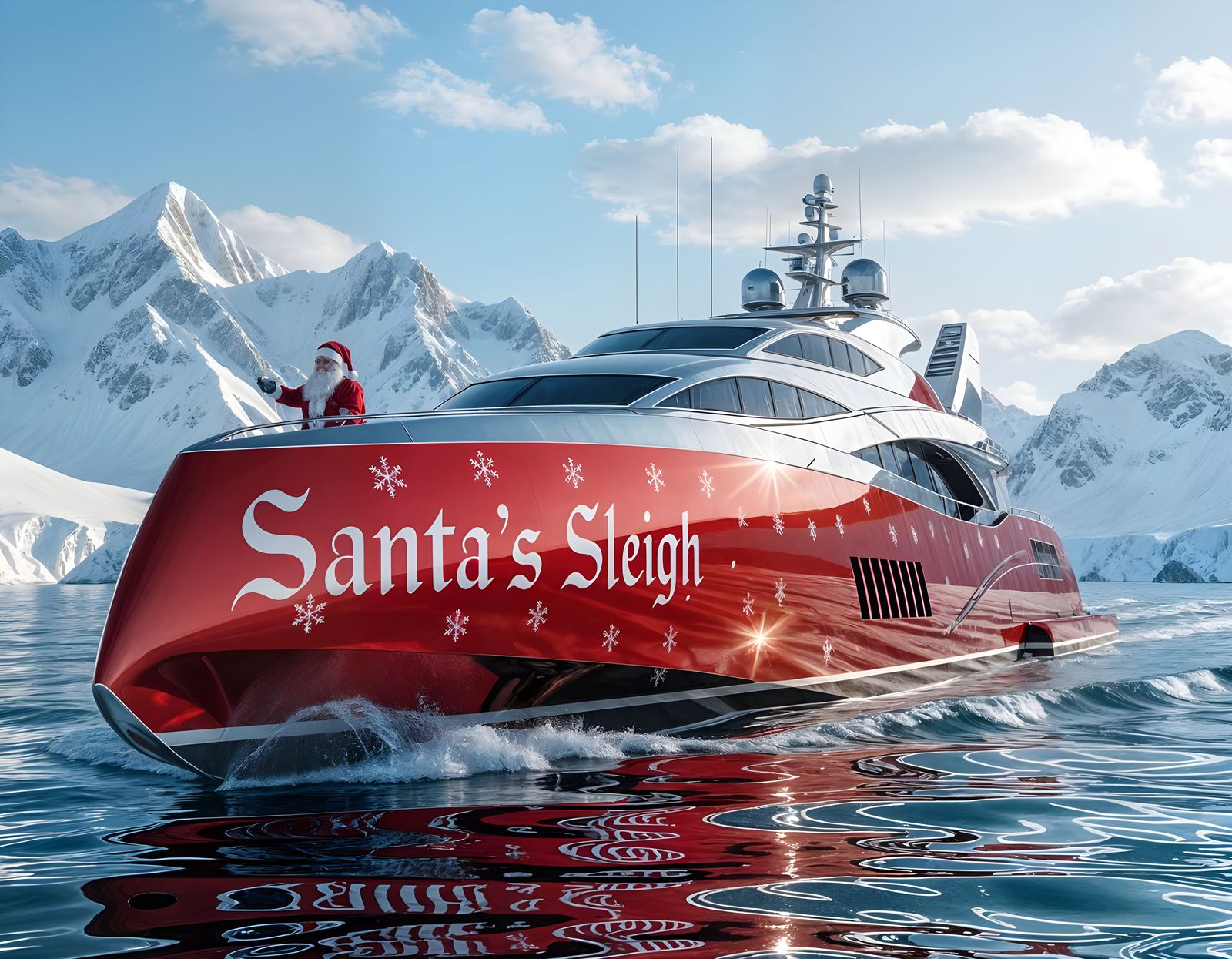 Santa Off-Duty Yachting  by @Ascensionism