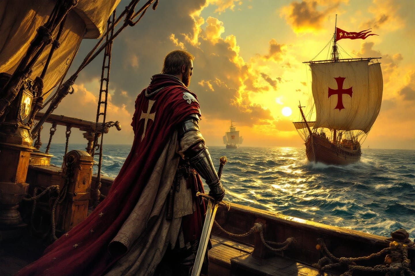 Departure from the Commandery of Barletta to the Holy Land