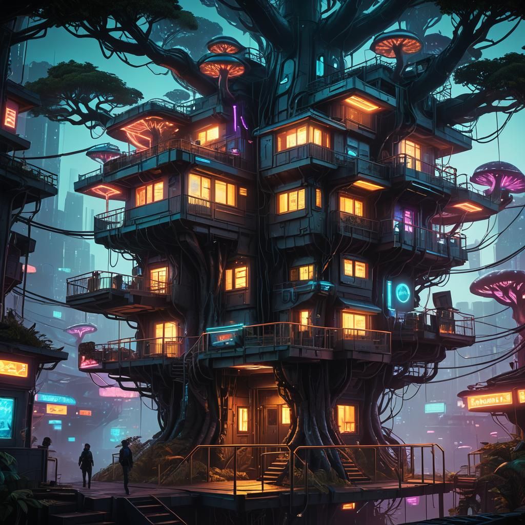 Cyberpunk Treehouse