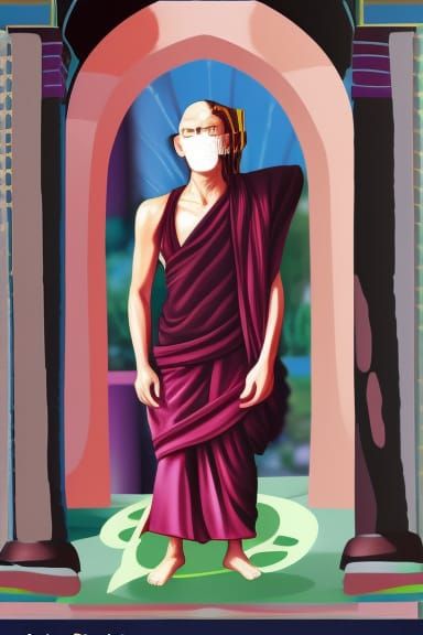 Buddhist monk, enlightenment, fruitiger aero