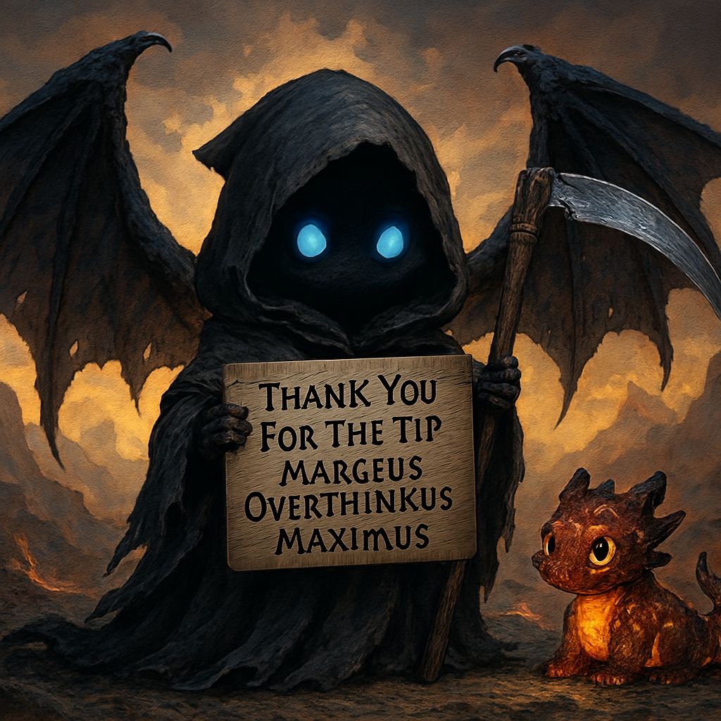 Thank You For The Tip Margeus Overthinkus Maximus
