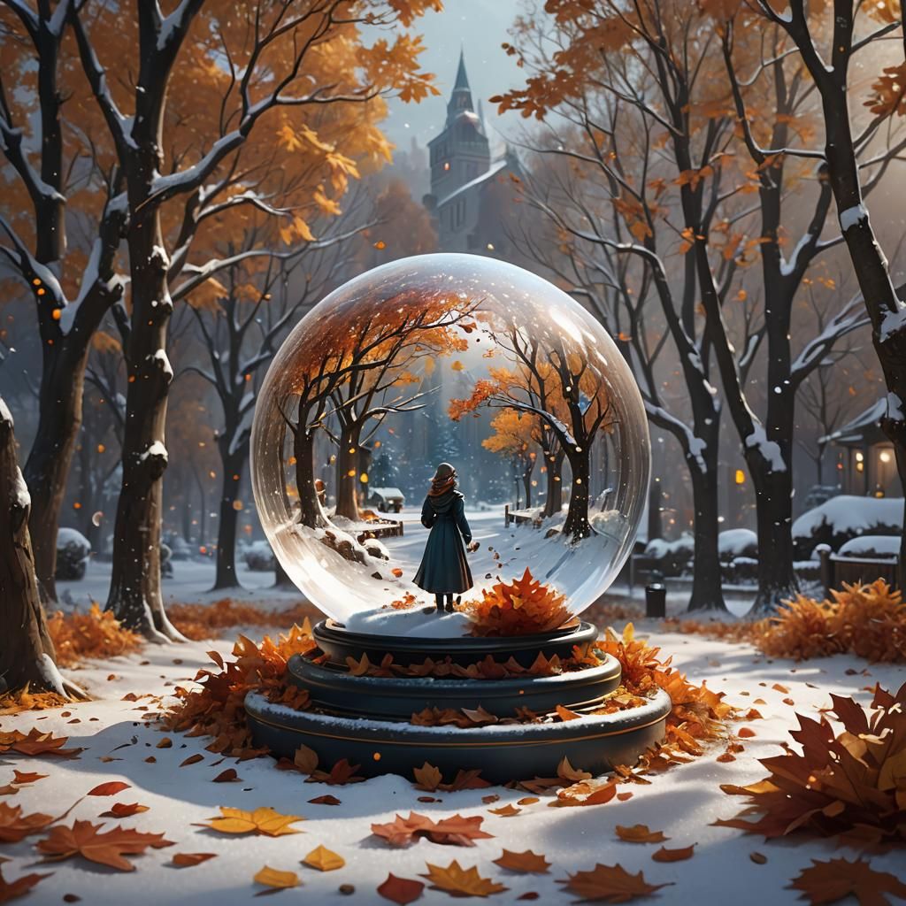 Late Autumn Snow-globe
