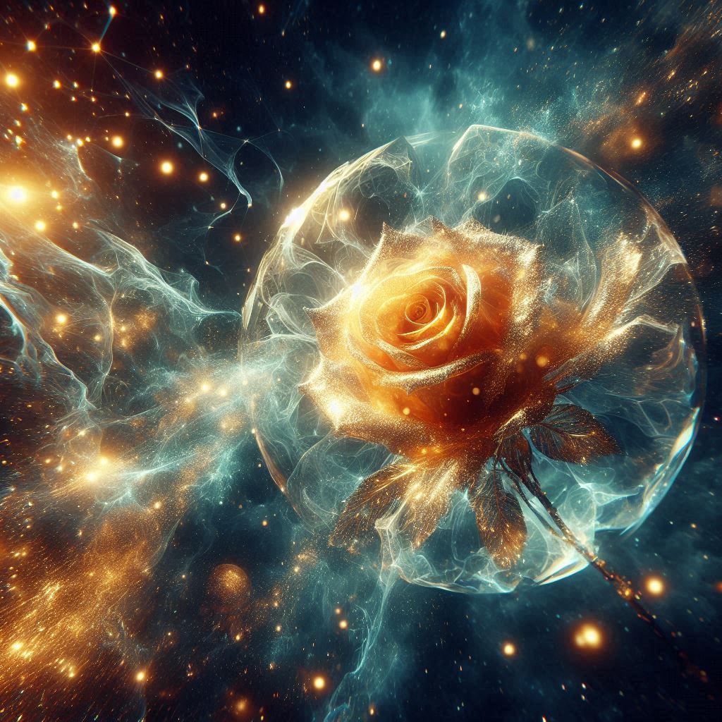 Cosmic Crystal Rose