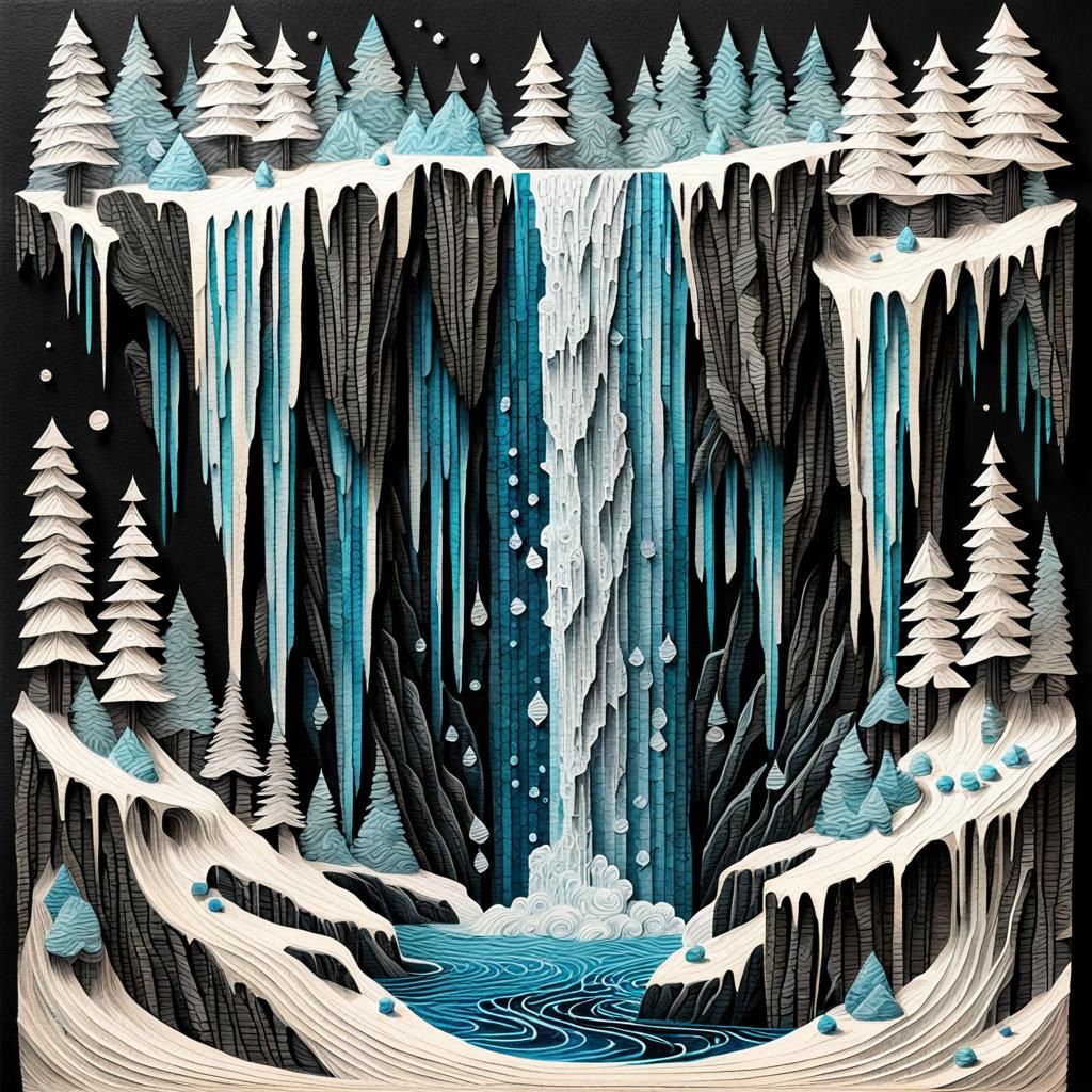 frozen waterfall