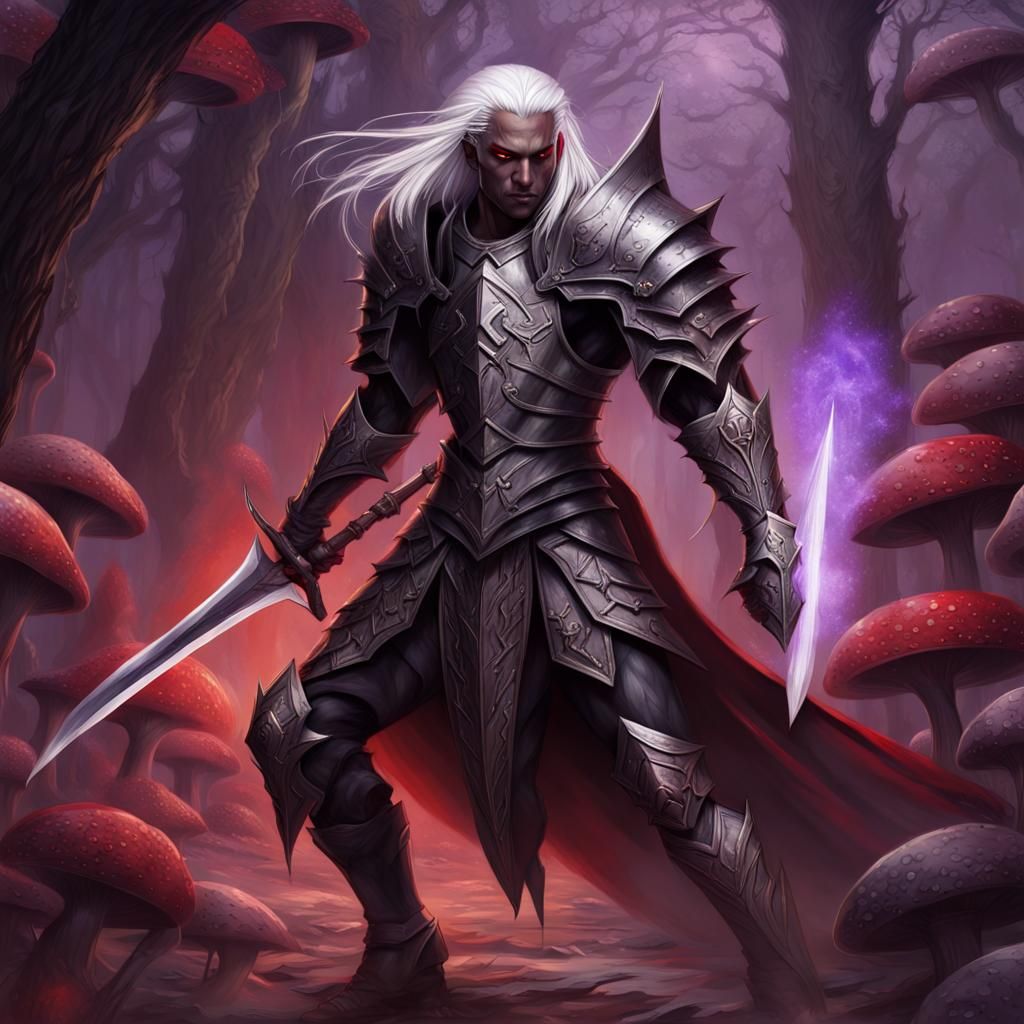 Drow fighter #3 - AI Generated Artwork - NightCafe Creator