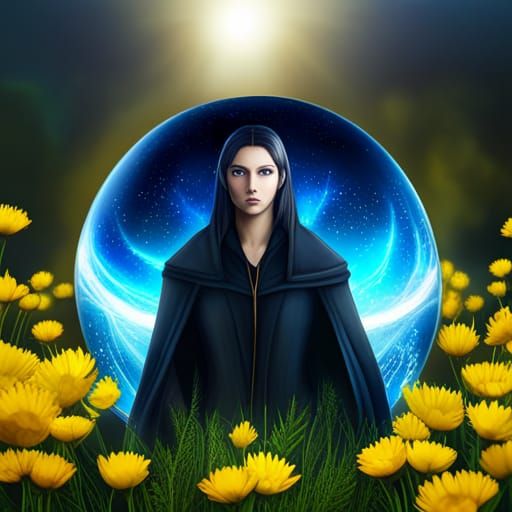 Sorceress traveling through Dandelion Realm