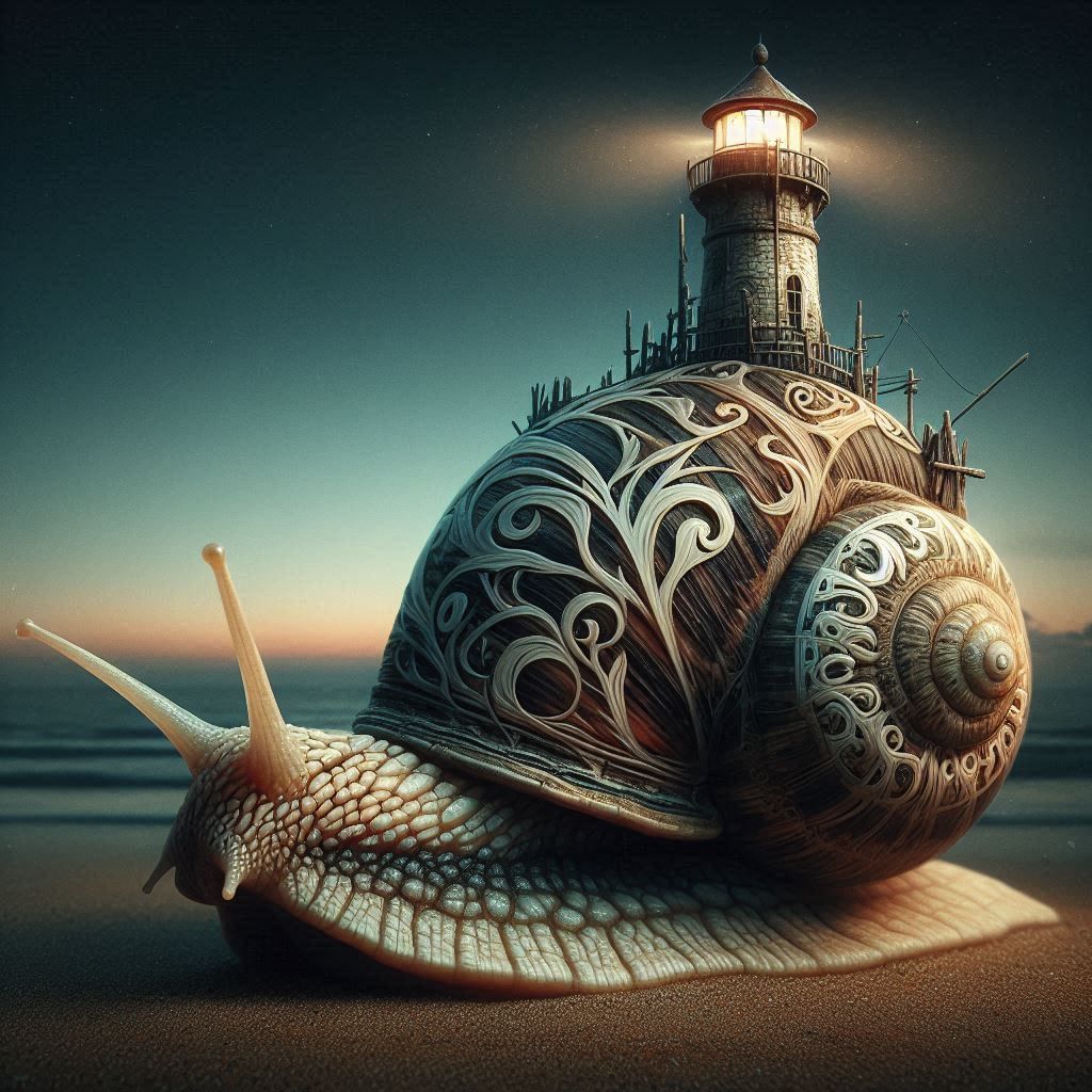 “…the lighthouse slowly moved along the shore…”